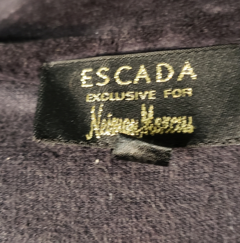Escada , Black Cozy Velvet Long Sleeve Sweater in size Small
